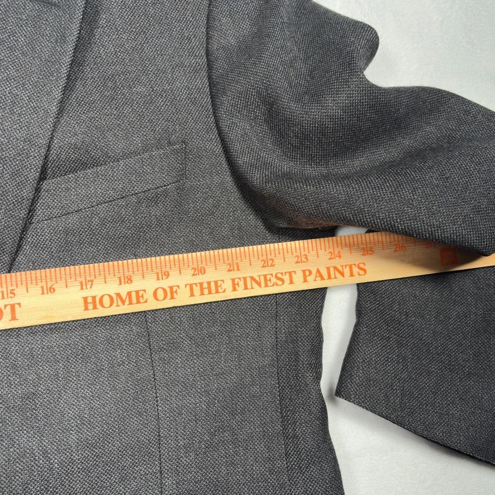 Jos A Bank‎ Mens 44R Gray 100% Wool Two Button Blazer Sport Coat Jacket